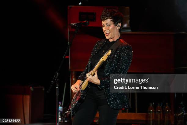 Alanis Morissette performs at Eventim Apollo on July 13, 2018 in London, England.