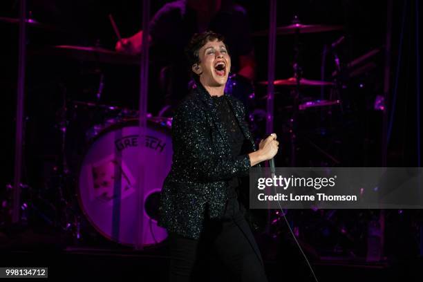 Alanis Morissette performs at Eventim Apollo on July 13, 2018 in London, England.