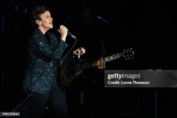 Alanis Morissette performs at Eventim Apollo on July 13, 2018 in London, England.