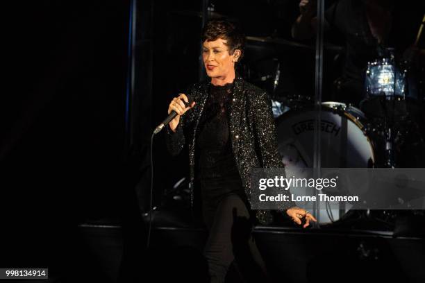 Alanis Morissette performs at Eventim Apollo on July 13, 2018 in London, England.