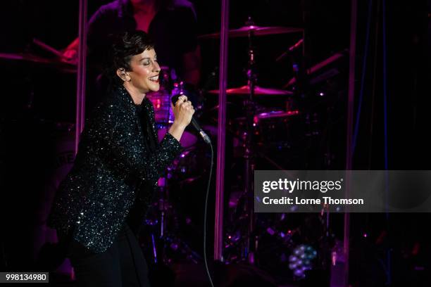 Alanis Morissette performs at Eventim Apollo on July 13, 2018 in London, England.
