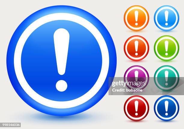 exclamation point icon - computer message stock illustrations