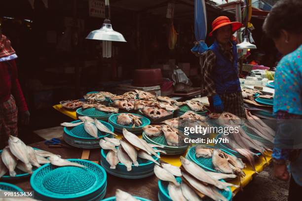 jagalchi fish market in busan - july7th stock pictures, royalty-free photos & images