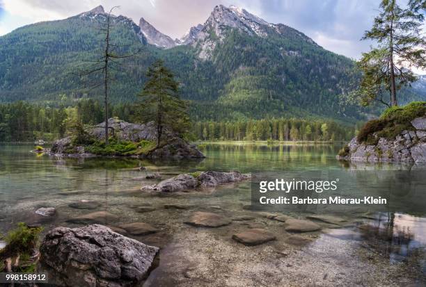 hintersee reflections - klein stock pictures, royalty-free photos & images