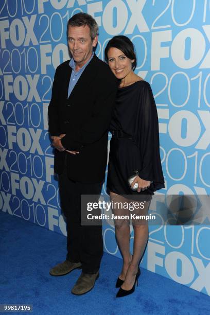 Actors Hugh Laurie and Lisa Edelstein attend the 2010 FOX Upfront after party at Wollman Rink, Central Park on May 17, 2010 in New York City.