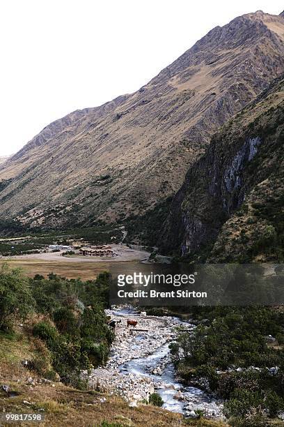 Images taken at Salkantay Lodge and Trek facility, located in the high plane of the Saraypampa area, Saraypampa, Peru, 26 June 2007. This unique and...