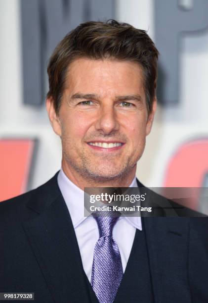 Tom Cruise attends the UK Premiere of "Mission: Impossible - Fallout" at BFI IMAX on July 13, 2018 in London, England.