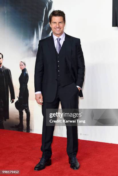 Tom Cruise attends the UK Premiere of "Mission: Impossible - Fallout" at BFI IMAX on July 13, 2018 in London, England.