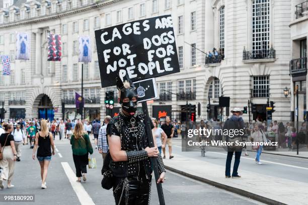 Over 250,000 people take part in Together Against Trump march through central London followed by a rally in Trafalgar Square as the President of the...