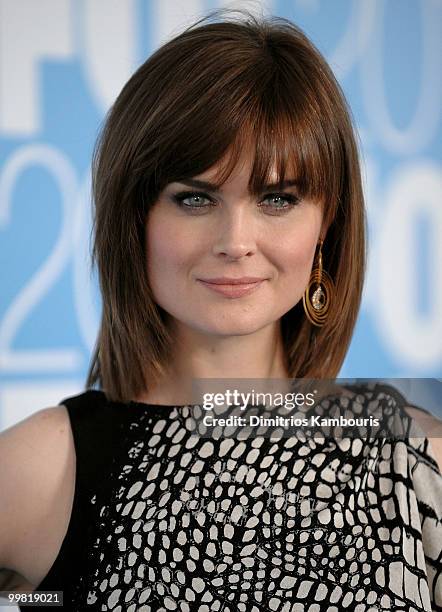 Actress Emily Deschanel attends the 2010 FOX Upfront after party at Wollman Rink, Central Park on May 17, 2010 in New York City.