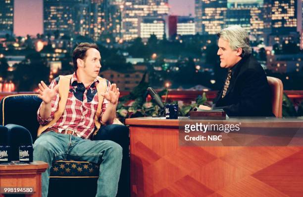Episode 1668 -- Pictured: Actor Harland Williams during an interview with host Jay Leno on August 20, 1999 --