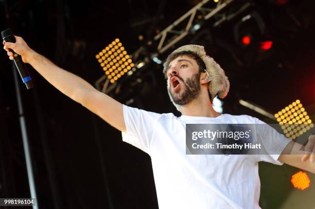 Jack Met of AJR performs on Day 1 of Forecastle Music Festival on July 13, 2018 in Louisville, Kentucky.