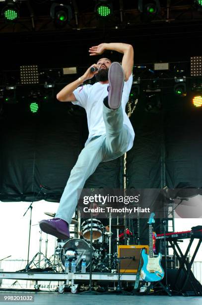 Sam Melo from Rainbow Kitten Surprise performs on Day 1 of Forecastle Music Festival on July 13, 2018 in Louisville, Kentucky.