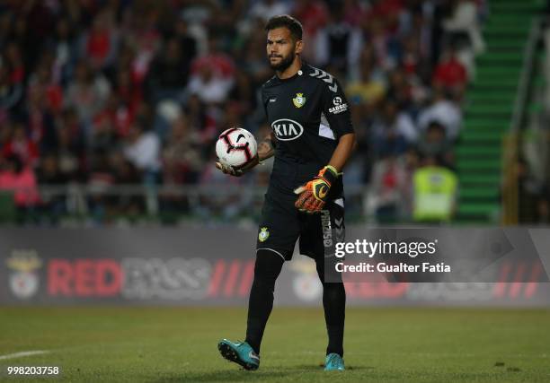 Vitoria Setubal goalkeeper Cristiano from Portugal in action during the Pre-Season Friendly match between SL Benfica and Vitoria Setubal at Estadio...
