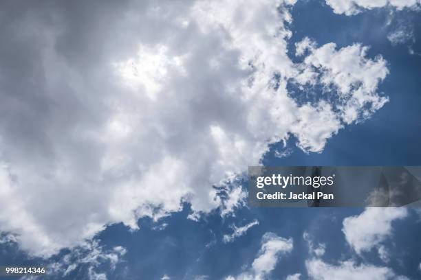 clouds in blue sky - jackal pan， stockfoto's en -beelden