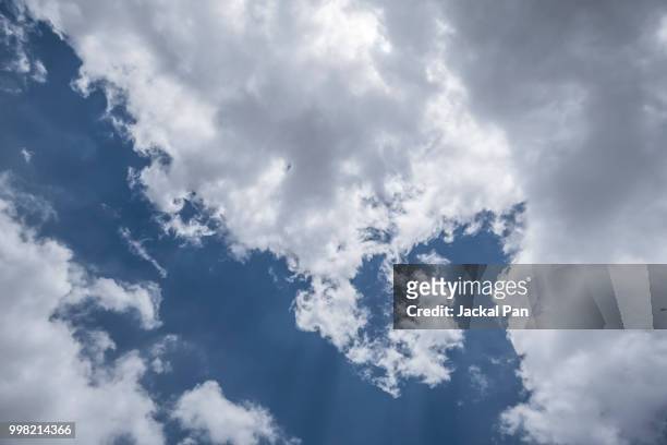 clouds in blue sky - jackal pan， stockfoto's en -beelden