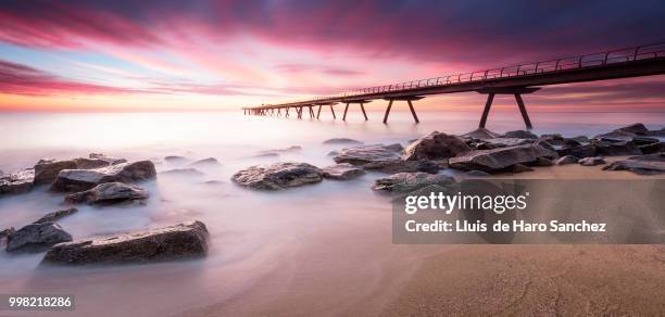 amanece en badalona - badalona stock pictures, royalty-free photos & images