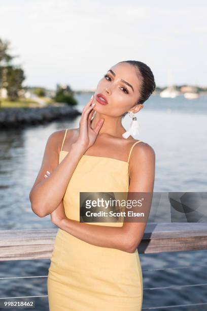 Olivia Culpo for Kendra Scott at Gurney's Newport on July 13, 2018 in Newport, Rhode Island.