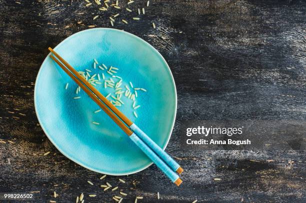 plate and rice - ginger flower stockfoto's en -beelden