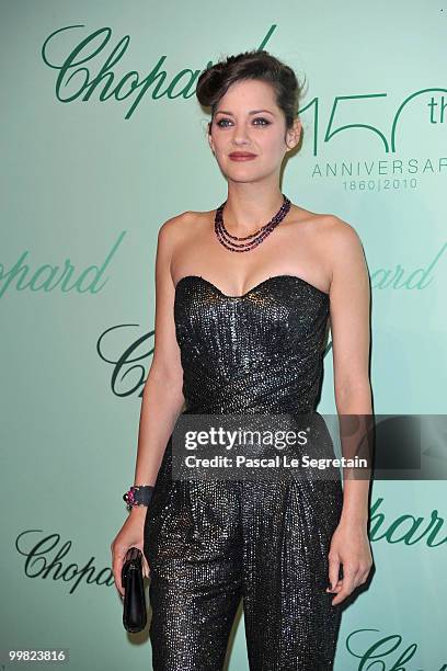 Actress Marion Cotillard attends the Chopard 150th Anniversary Party at Palm Beach, Pointe Croisette during the 63rd Annual Cannes Film Festival on...