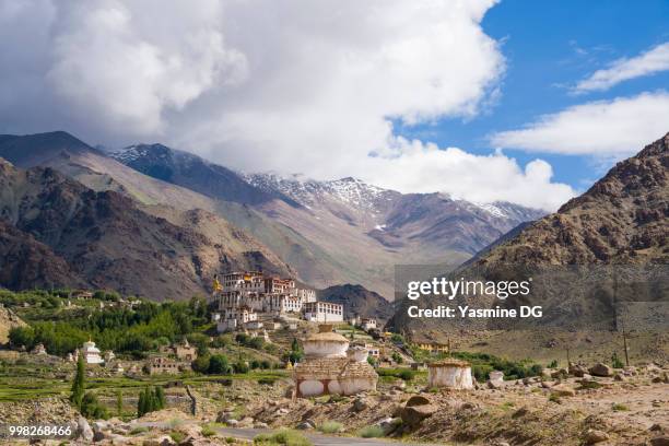 likir gompa (ladakh, india) - gompa stockfoto's en -beelden