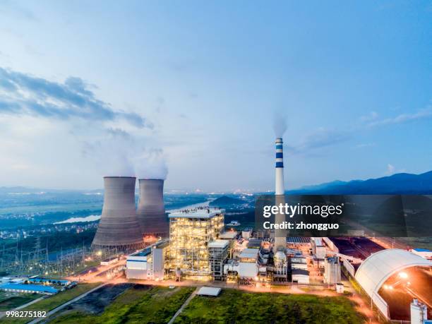 aerial power plant - vaseline stock pictures, royalty-free photos & images