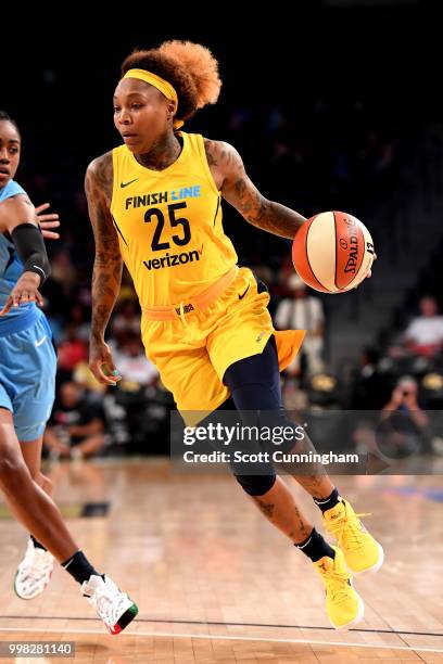 Cappie Pondexter of the Indiana Fever shoots the ball during the game against the Atlanta Dream on July 13, 2018 at McCamish Pavilion in Atlanta,...
