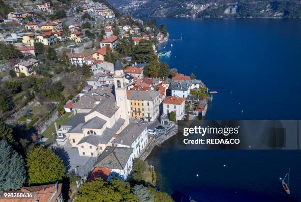 Laglio village. Western coast of Lake Como. Lombardia. Italy. Europe. Photo by: Carlo Borlenghi/REDA&CO/Universal Images Group via Getty Images