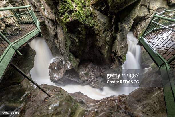 Orrido di Bellano. Gorge of river Pioverna. Bellano village. Lake Como. Lombardia. Italy. Europe. Photo by: Carlo Borlenghi/REDA&CO/Universal Images...