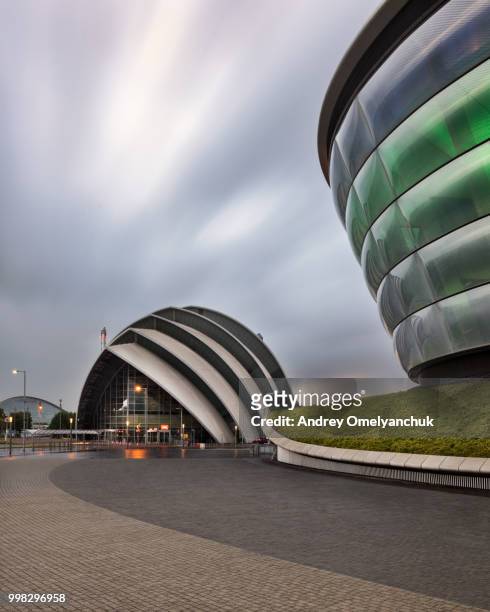 sec armadillo and sse hydro in glasgow - sse stock pictures, royalty-free photos & images