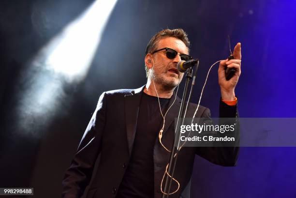 Neil Arthur of Blancmange performs on stage during Day 4 of Kew The Music at Kew Gardens on July 13, 2018 in London, England.