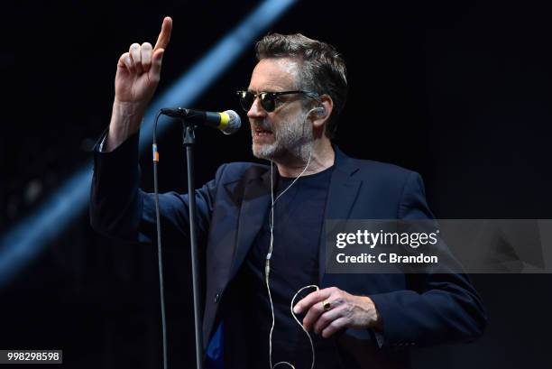 Neil Arthur of Blancmange performs on stage during Day 4 of Kew The Music at Kew Gardens on July 13, 2018 in London, England.