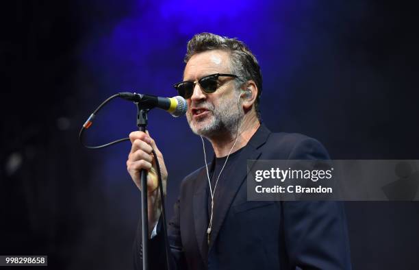 Neil Arthur of Blancmange performs on stage during Day 4 of Kew The Music at Kew Gardens on July 13, 2018 in London, England.