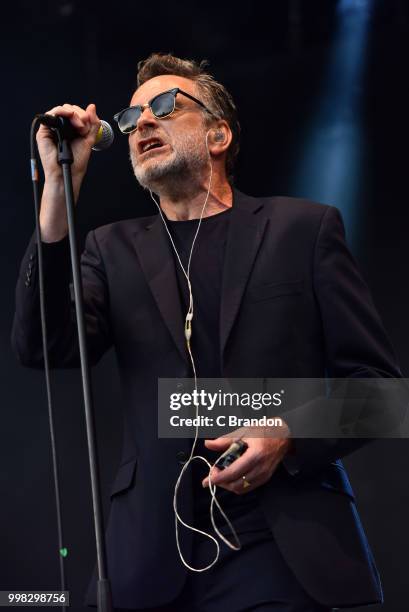 Neil Arthur of Blancmange performs on stage during Day 4 of Kew The Music at Kew Gardens on July 13, 2018 in London, England.