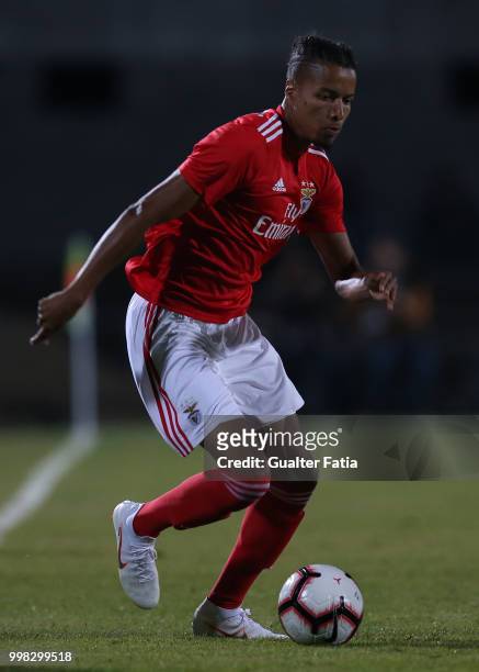 Benfica defender Tyronne Ebuehi from Nigeria in action during the Pre-Season Friendly match between SL Benfica and Vitoria Setubal at Estadio do...