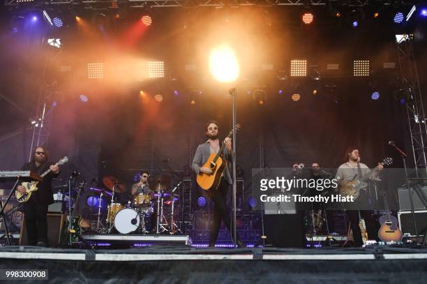Father John Misty performs on the first day of the Forecastle Festival on July 13, 2018 in Louisville, Kentucky.