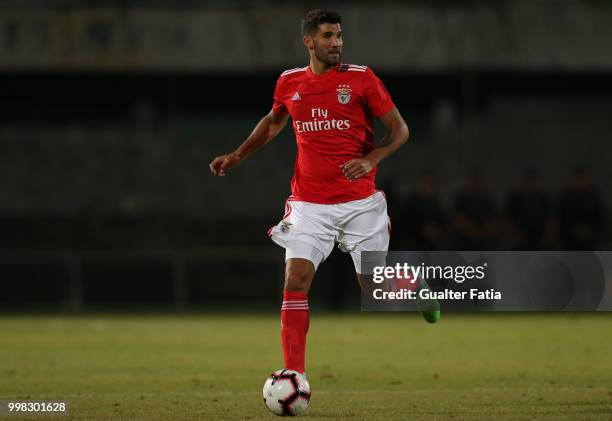 Benfica defender Lisandro Lopez from Argentina in action during the Pre-Season Friendly match between SL Benfica and Vitoria Setubal at Estadio do...