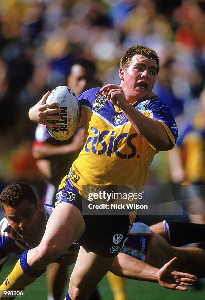 Jamie Lyon for Parramatta in action during the NRL fourth qualifying final match played between the Parramatta Eels and the New Zealand Warriors held...