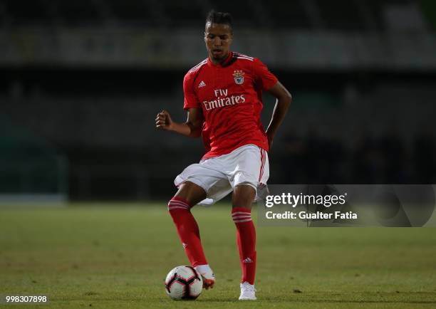 Benfica defender Tyronne Ebuehi from Nigeria in action during the Pre-Season Friendly match between SL Benfica and Vitoria Setubal at Estadio do...