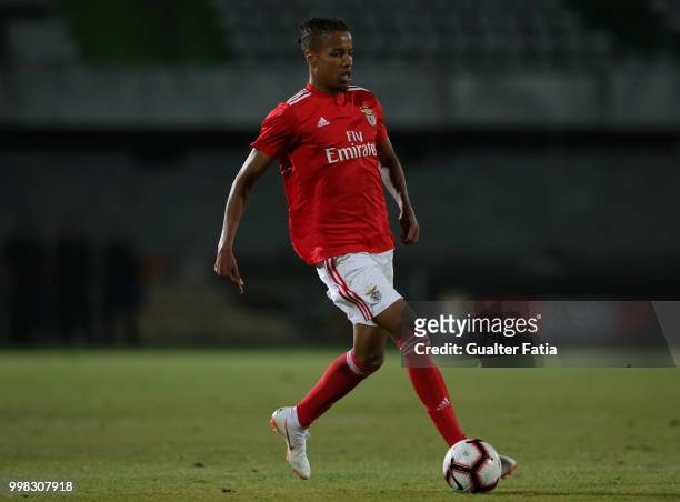 Benfica defender Tyronne Ebuehi from Nigeria in action during the Pre-Season Friendly match between SL Benfica and Vitoria Setubal at Estadio do...