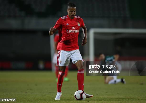 Benfica defender Tyronne Ebuehi from Nigeria in action during the Pre-Season Friendly match between SL Benfica and Vitoria Setubal at Estadio do...