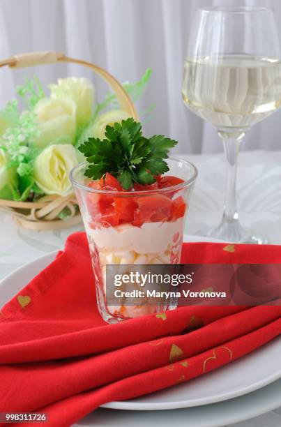 salad from eggs in the "shota - shota stockfoto's en -beelden