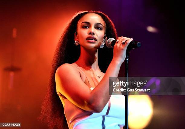 Jorja Smith performs on stage at Somerset House Summer Series on July 13, 2018 in London, England.