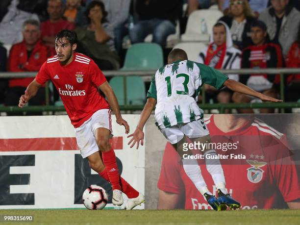 Benfica defender Yuri Ribeiro from Portugal in action during the Pre-Season Friendly match between SL Benfica and Vitoria Setubal at Estadio do...