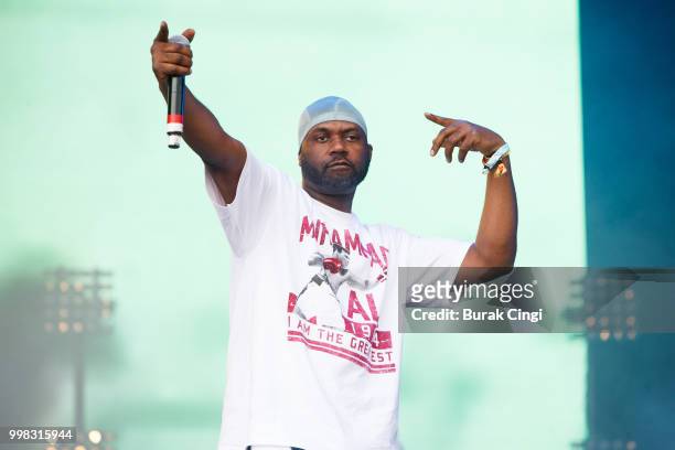 Masta Killa of Wu Tang Clan performs on day 1 of Lovebox festival at Gunnersbury Park on July 13, 2018 in London, England.
