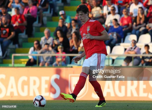 Benfica defender German Conti from Argentina in action during the Pre-Season Friendly match between SL Benfica and Vitoria Setubal at Estadio do...