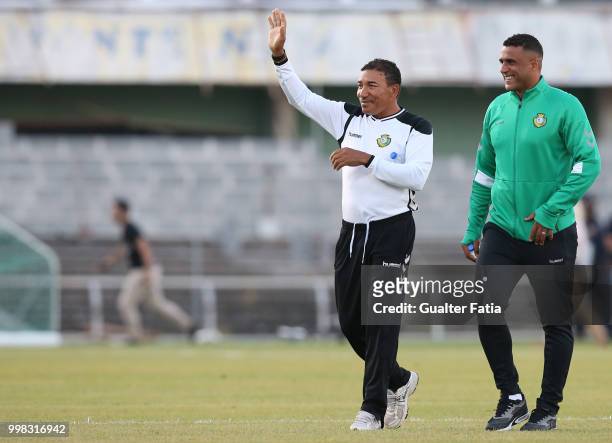 Vitoria Setubal head coach Lito Vidigal from Portugal before the start of the Pre-Season Friendly match between SL Benfica and Vitoria Setubal at...