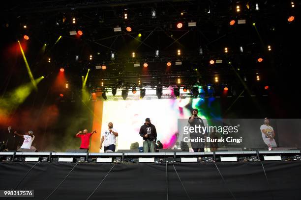 Wu Tang Clan perform on day 1 of Lovebox festival at Gunnersbury Park on July 13, 2018 in London, England.