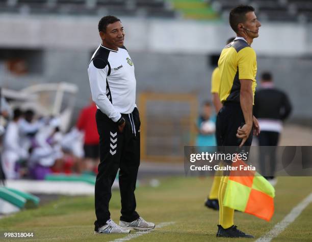 Vitoria Setubal head coach Lito Vidigal from Portugal in action during the Pre-Season Friendly match between SL Benfica and Vitoria Setubal at...