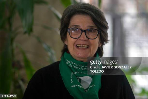 Argentinian Elsa Schvartzman, sociology professor at the University of Buenos Aires and member of the National Campaign for the Right to Legal, Safe...